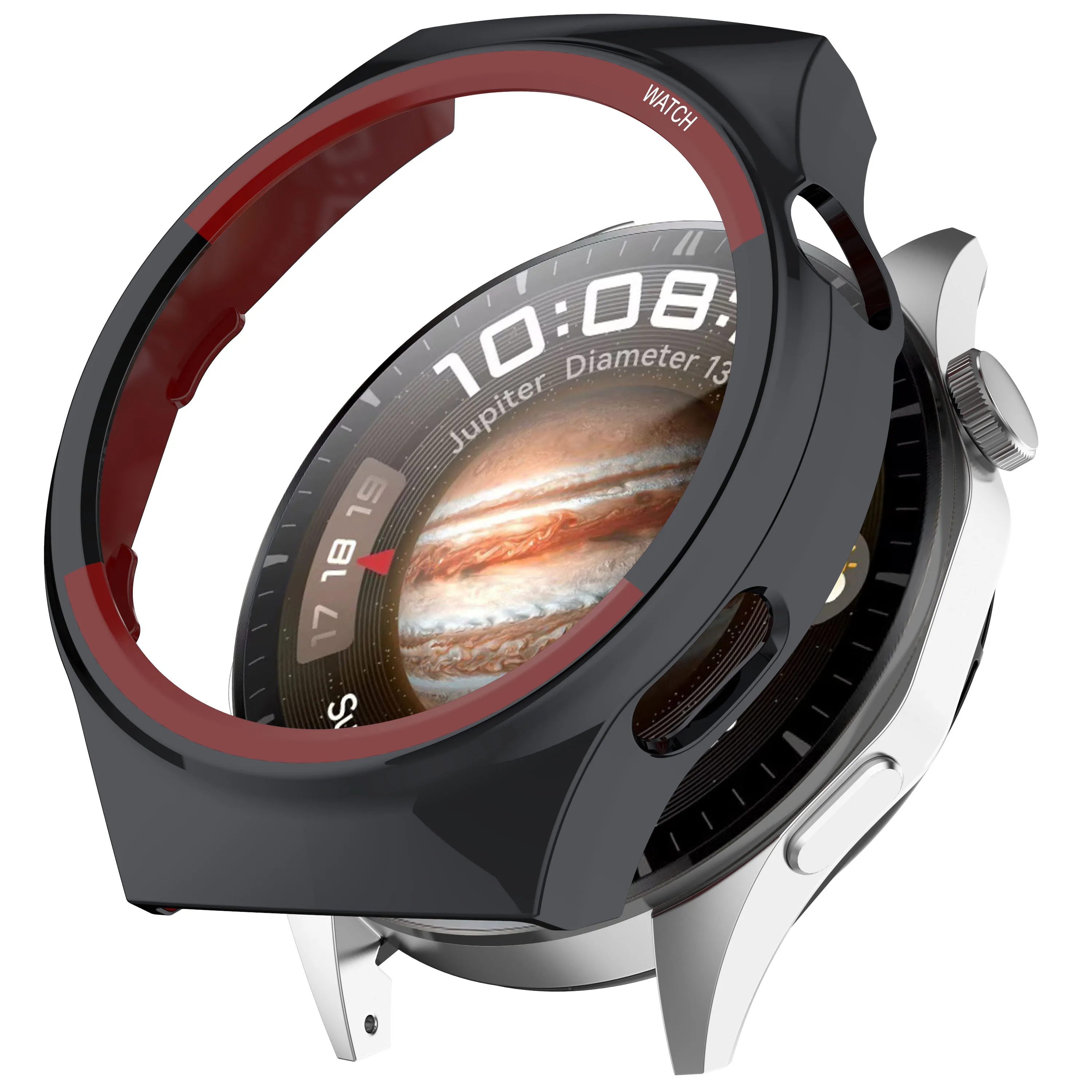 

Для Huawei Watch GT 4 46 мм чехол для часов, устойчивый к падению жесткий защитный чехол для ПК - черный