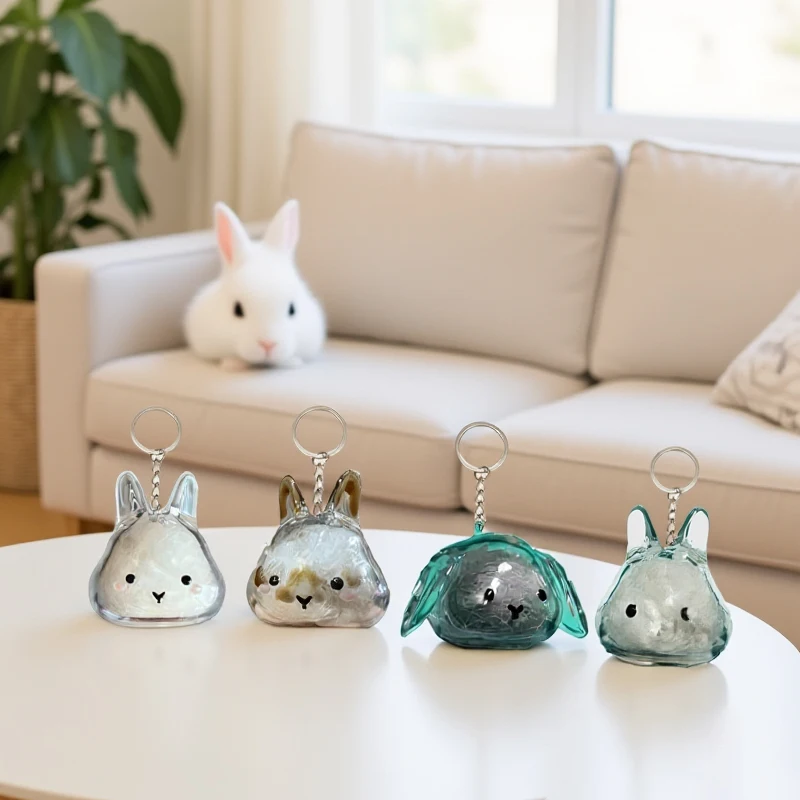 Pet Hair Keepsake Box Rabbit Hair Storage Box Pendant Keychain Pet Memorial Collection Box Bag Pendant DIY Decoration Gift