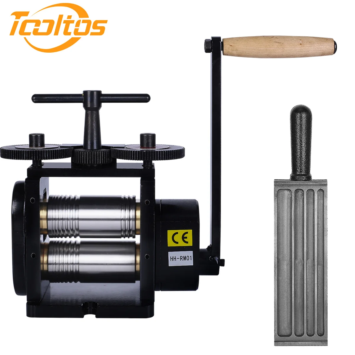 

Ручной прокатный станок для ювелирных изделий TOOLTOS с 3-мя пазами для формирования полос и формой для литья металлических слитков