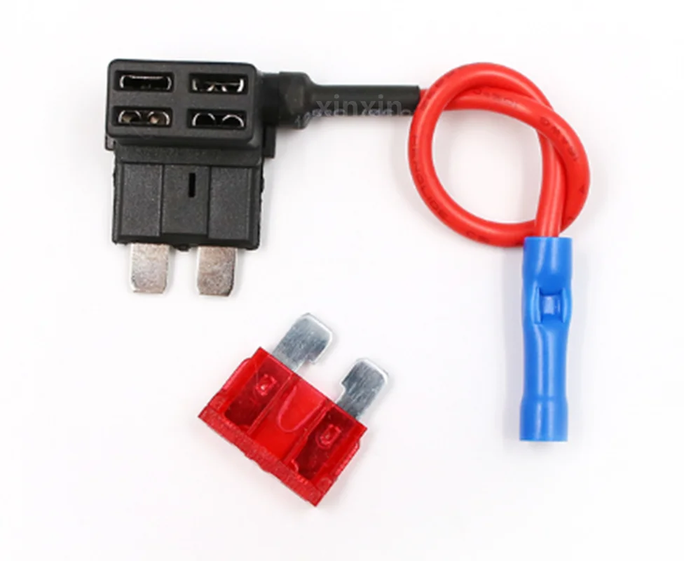 12V Fuse Holder Add-a-circuit TAP Adapter Micro Mini Standard Ford ATM APM Blade Auto Fuse with 10A Blade Car Fuse with holder