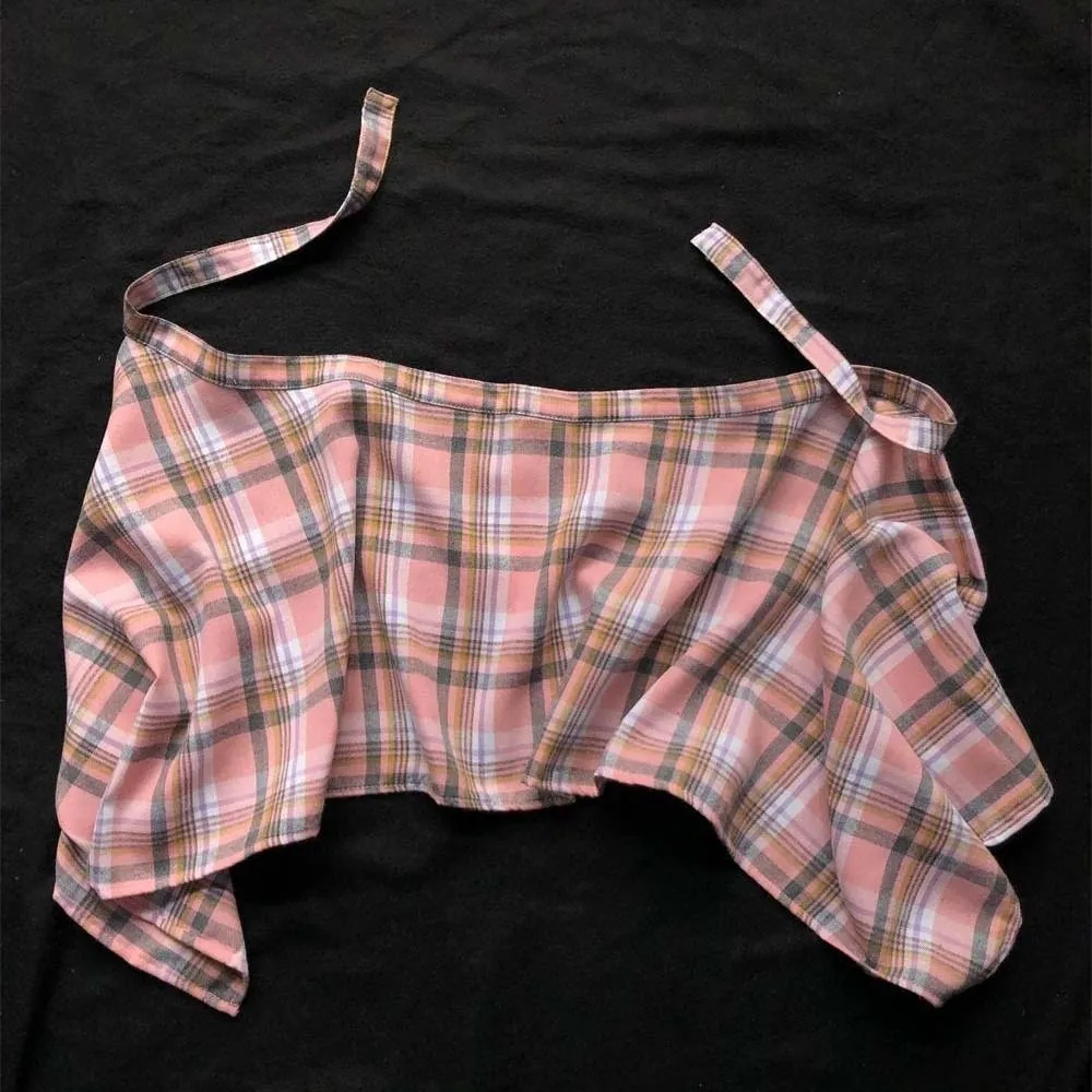 Korean Style Plaid Skirt Belted Hip-hop Y2K Mini A-line Shortskirt Vintage Underskirt Waist Seal Skirt Daily