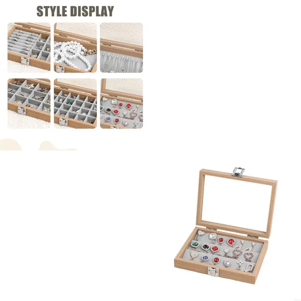 

94PA Стильное решение для хранения ювелирных изделий с множеством компартментов держателя держателя серьс