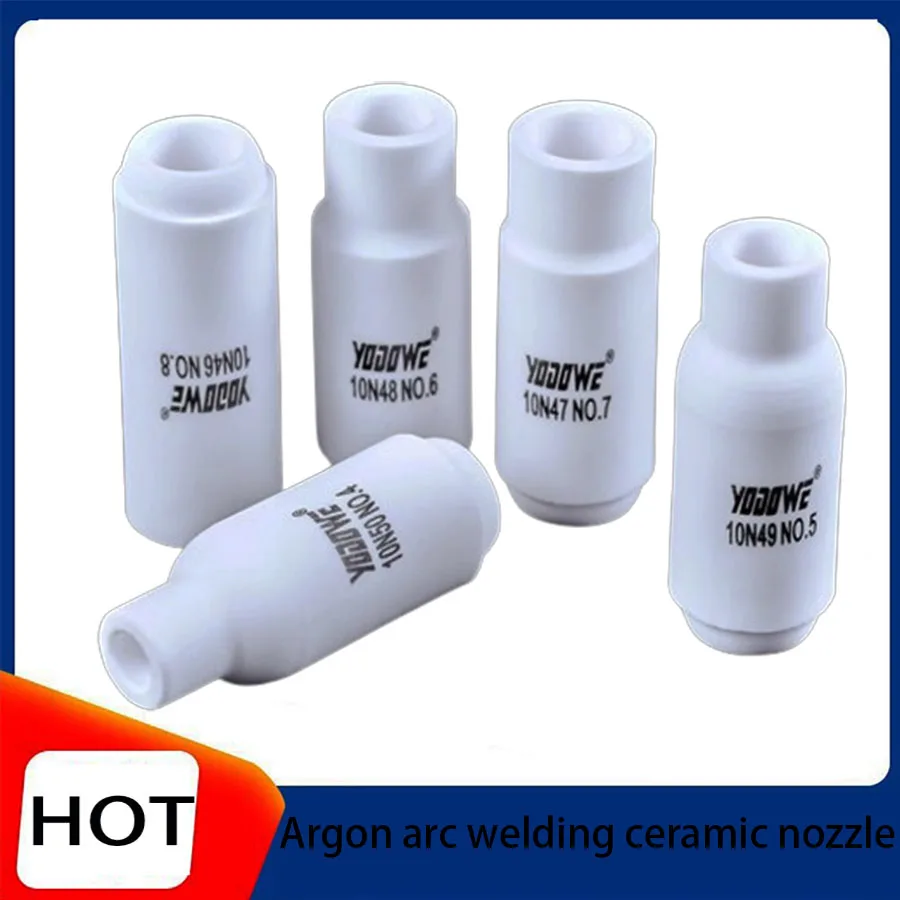 Argon arc welding ceramic nozzle WP18/26/17 tungsten needle clip white ceramic nozzle welding gun accessories