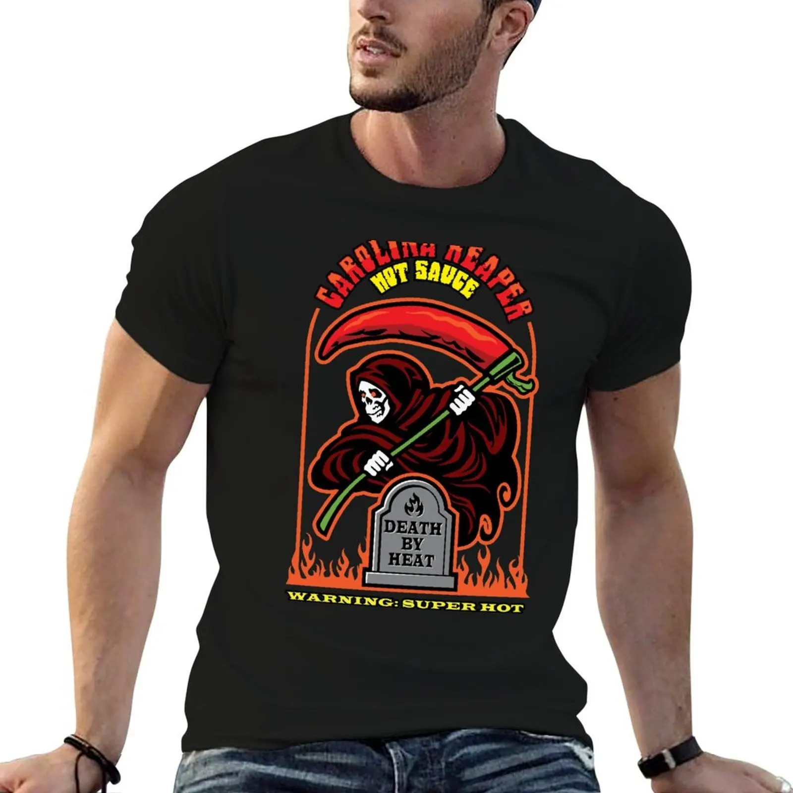 Camiseta de salsa picante de Carolina Reaper, camiseta de anime, camiseta esencial para hombre, camiseta gráfica