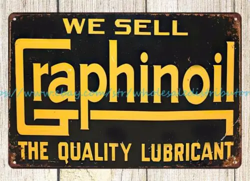 Graphinoil QUALITY LUBRICANT metal tin sign man cave wall art sale