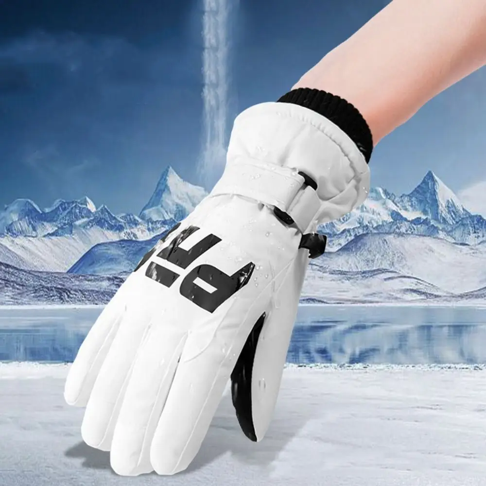 High Quality Touch Screen Ski Gloves Non-slip Polyester Plush Cycling Gloves Waterproof Riding Gloves Men And Women