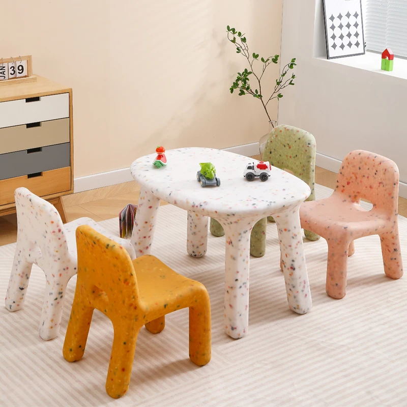 

Nordic children's chair environmentally friendly plastic baby home backrest small bench