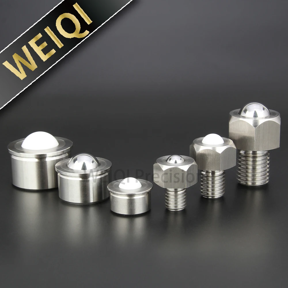 Fábrica De Aço Inoxidável/POM Bola Principal Rolos Transportadores De Bola De Rosca Girada Livremente Unidades De Transferência De Bola Cap Hexágono êmbolo De Bola