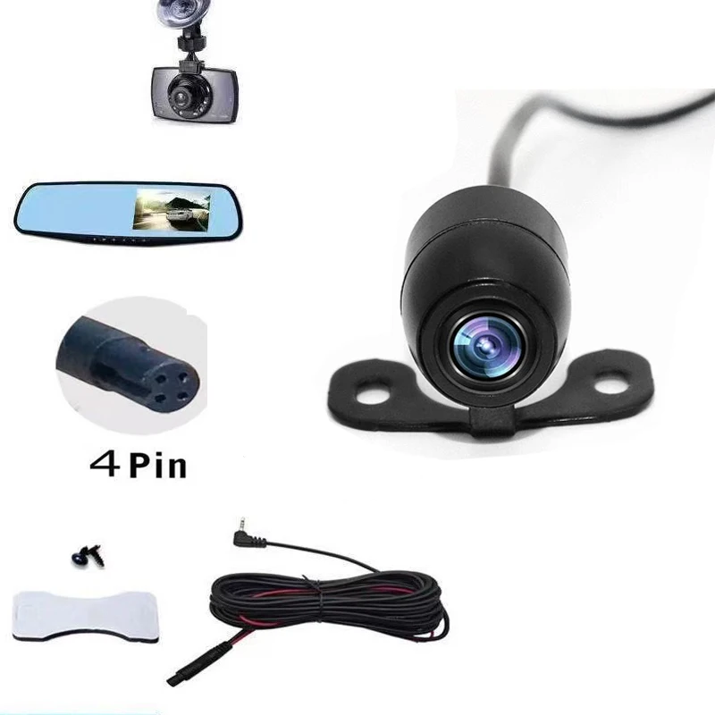 

JISUIDA автомобильный универсальный регистратор для вождения тянет заднюю камеру-бабочку 4-контактный HD ночного видения вид сзади водонепроницаемый.