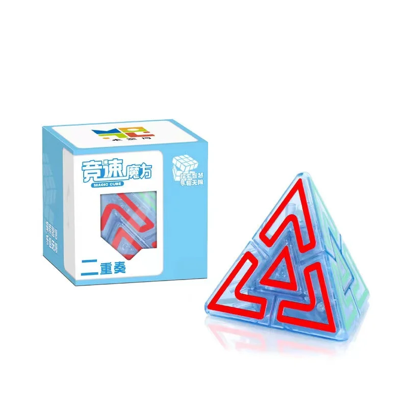 Yongjun Space Transparent Special-shaped Racing Cube Puzzle Początkujący Ukośny Obróć Klon Złota Wieża Deformacja Magiczna Kostka Zabawka