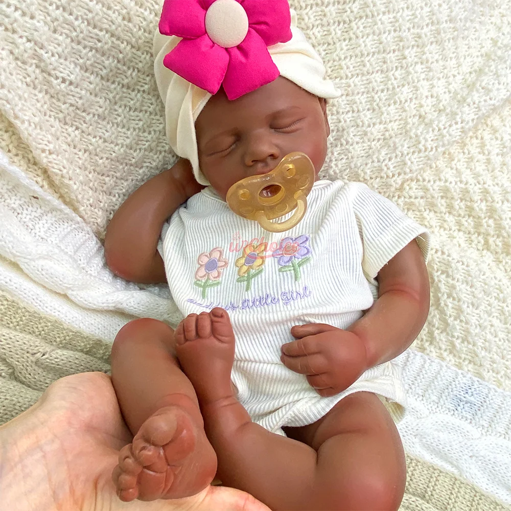 20 "Molle Platino Silicone Reborn Baby Doll Loulou Solido Silicone Rebirth Baby Girl/Boy Bambola fatta a mano Regalo di compleanno per bambini