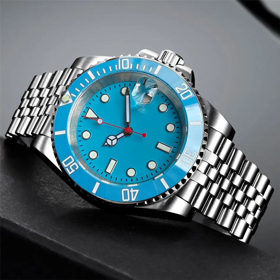 

Tandorio 2024 NEW Diver 200m waterproof 40mm Blue SUB Bezel Jubilee Sapphire fit NH35 Automatic Movement Mechanical Man Watch