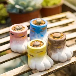 Cat's Paw Shape Flowerpot Silicone Mold Cute Claw Succulent Concrete Pot Mold Gypsum Epoxy Resin Microlandscape Moulds