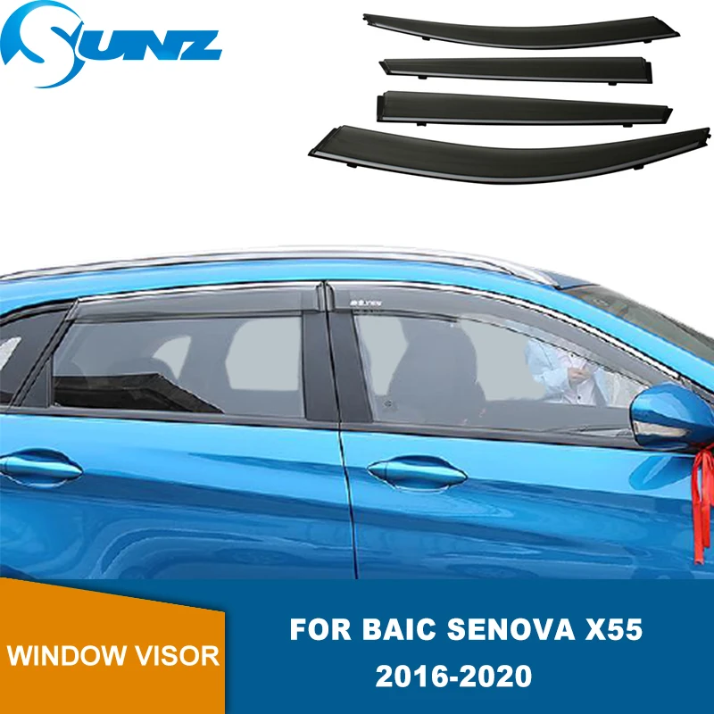 

Door Visor For Baic Senova X55 2016 2017 2018 2019 2020 Car Side Window Visor Guard Vent Awnings Shelters Sun Rain Guard