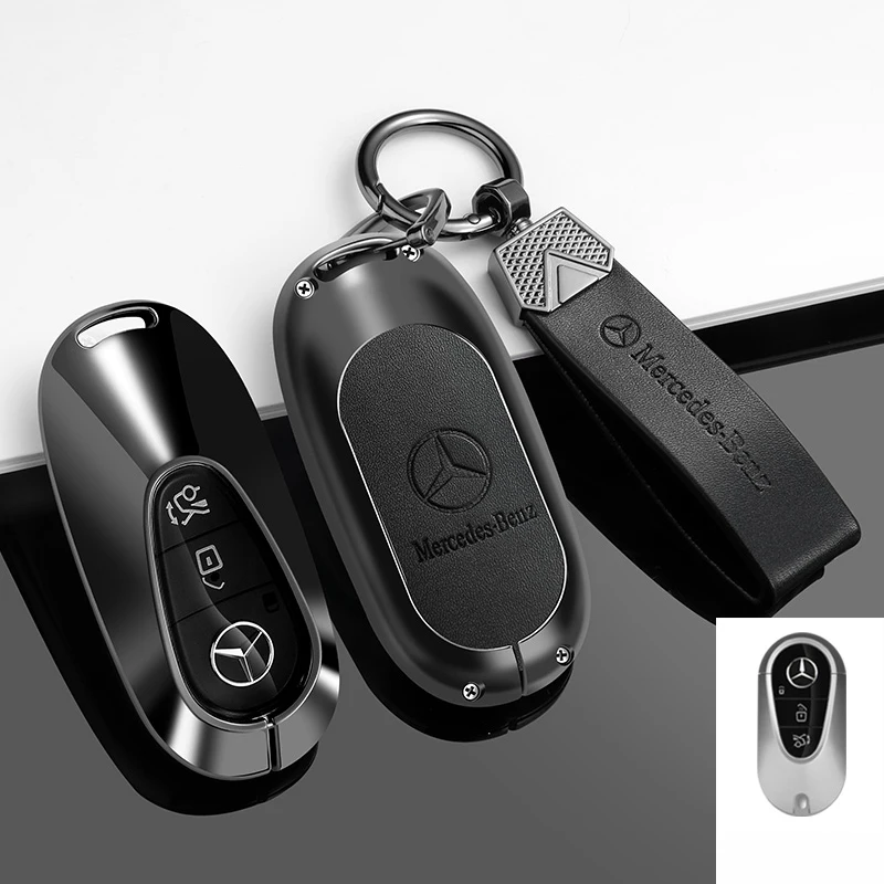 Zinc Alloy Leather Car Remote Key Case Cover Shell Fob for Mercedes Benz 2022 C S Class W206 W223 S350 C260 C300 S400 S450 S500