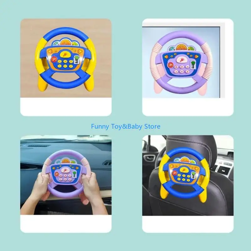 لعبة عجلة القيادة لمقعد الركاب للأطفال تحاكي تجربة القيادة الحقيقية للأطفال من سن 3 سنوات فما فوق C90B #2