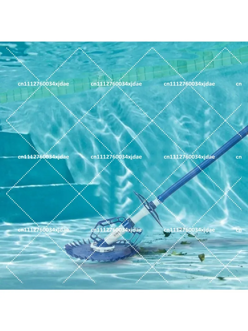 Automatic Pool Vacuum Cleaner with 33FT Hose, Creepy Crawler Sweeper for In-Ground Pools, Navy Blue & White
