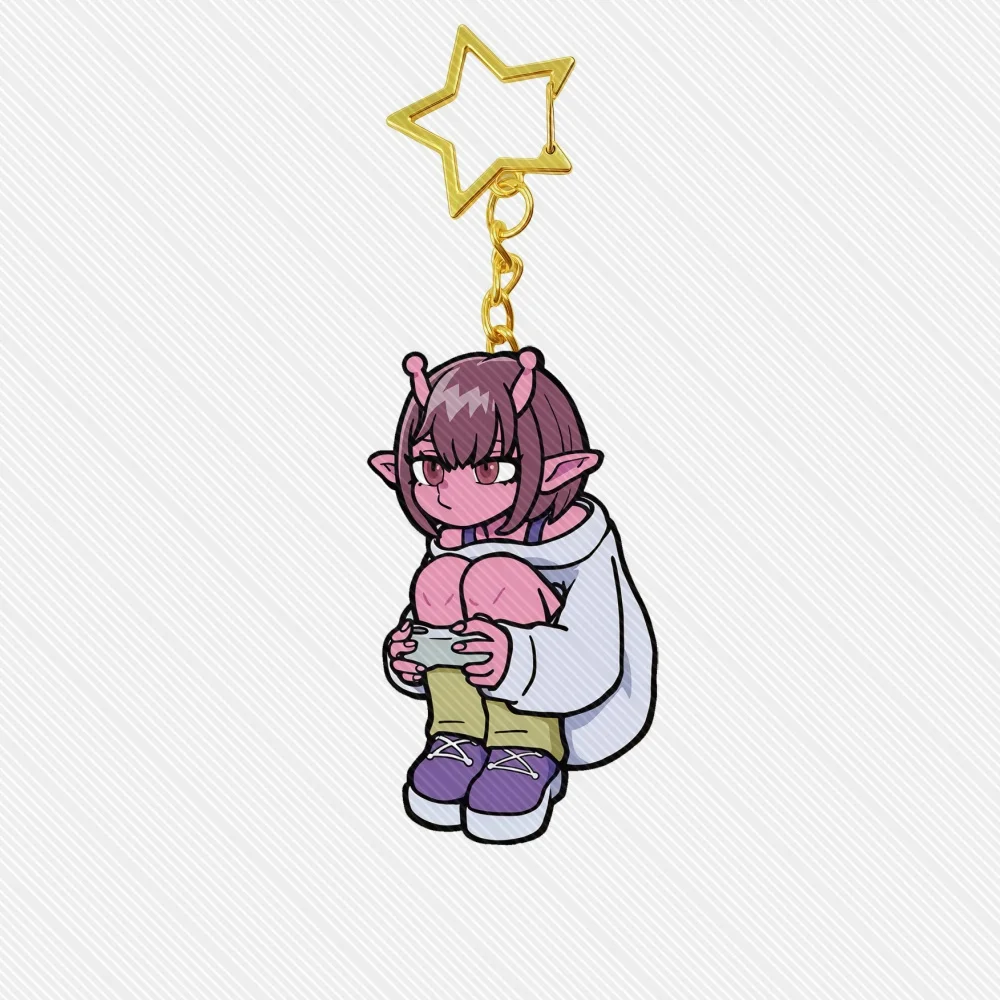 6cm Cute Anime MILKY SUBWAY Secret Night Acrylic Keychain Ornaments Decorations Cosplay Accessories Goods Christmas Gifts