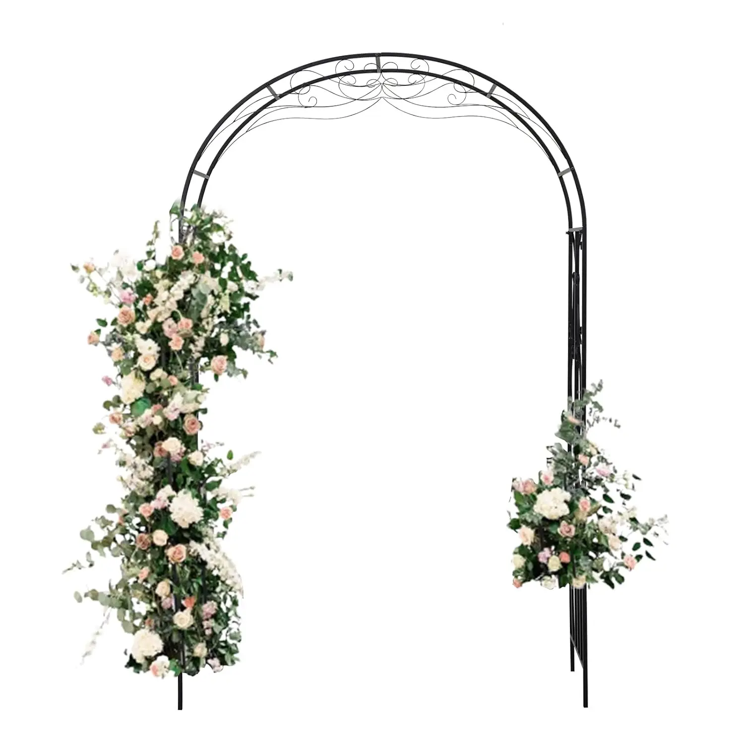 Metal Garden Arch 86.6x44.1in Trellis for Climbing Plants Wedding Lawn Backyard, Customized