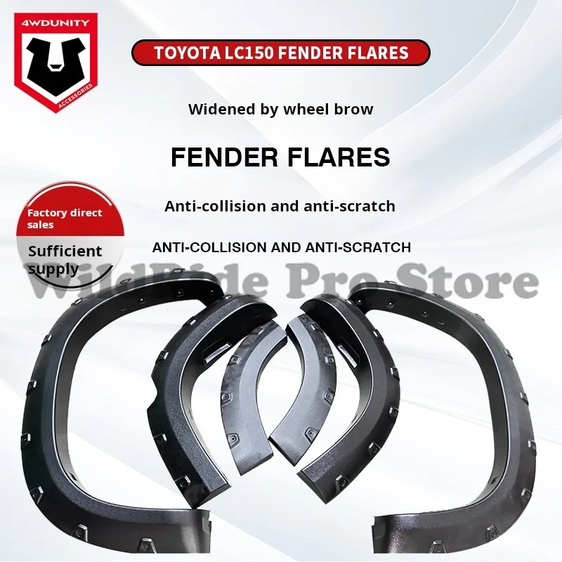 

Whosale Textured ABS Wide-Coverage Fender Flares for Toyota Land Cruiser Prado LC150 2009-2020 | Direct Bolt-On Protection