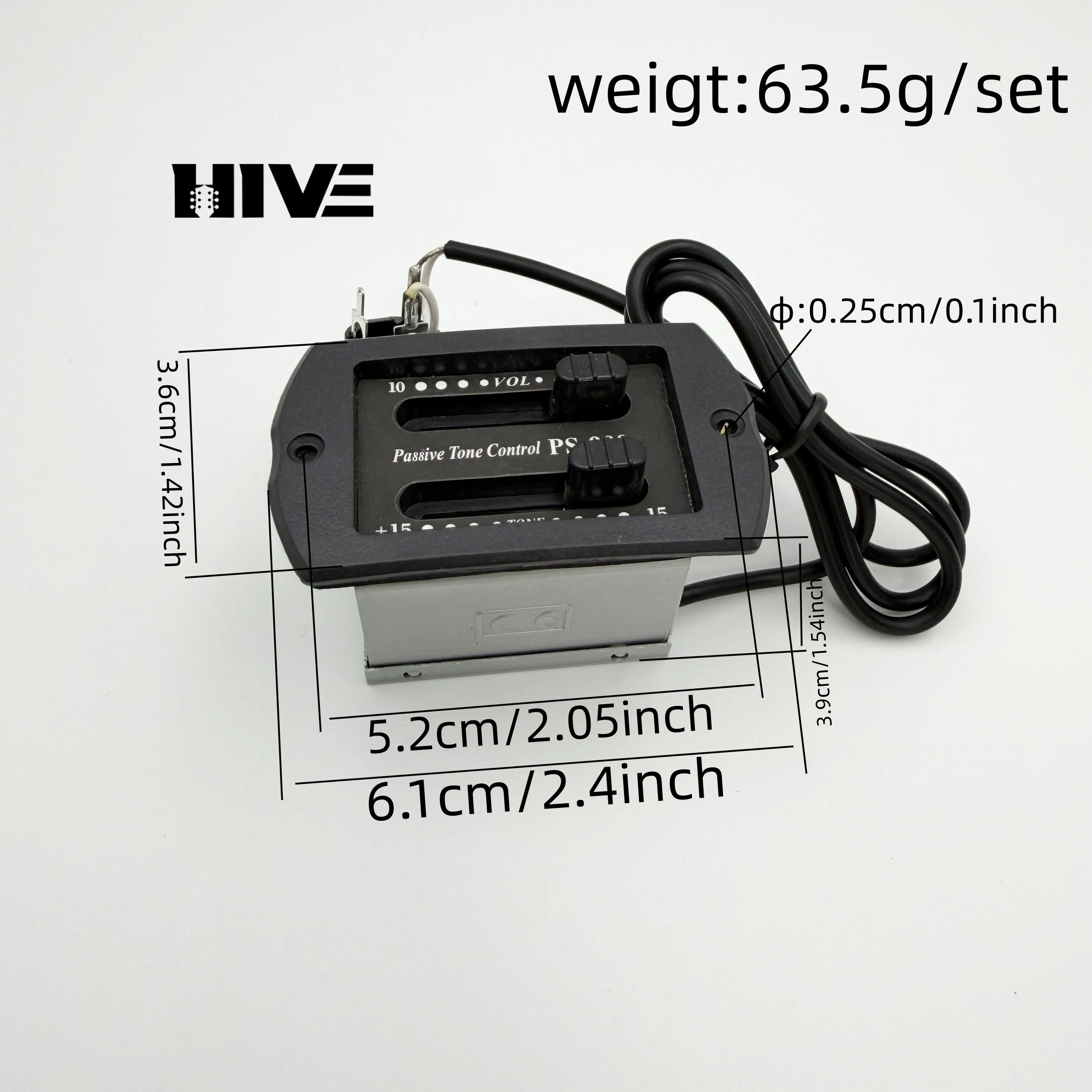 Wholesale PS-900 2-Band EQ Acoustic Guitar Pickup Preamp with Piezo Tuner Pickup Joystick Control Guitar Pickups