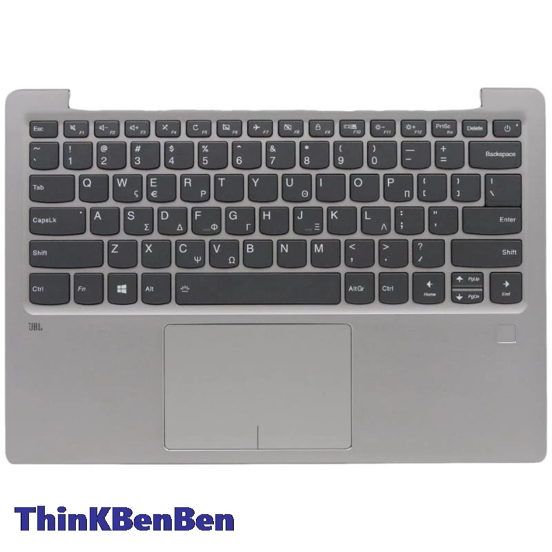 GR Greek Keyboard Platinum Upper Case Palmrest Shell Cover For Lenovo Ideapad 720S -13 13IKB 13ARR Laptop 5CB0Q59375