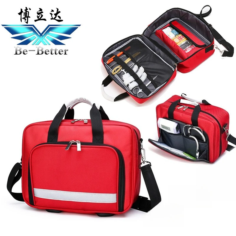 

Vehicle convenient medical bag waterproof nylon cloth outdoor travel light medical oblique span shoulder bag