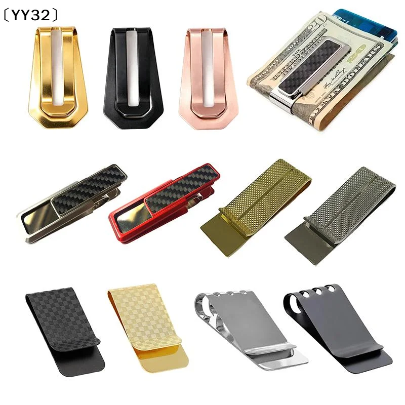 Fashion Stainless Steel Money Clip - Compact Cash And Credit Card Holder Metal Clip Wallet ID Card Clip〔YY32〕