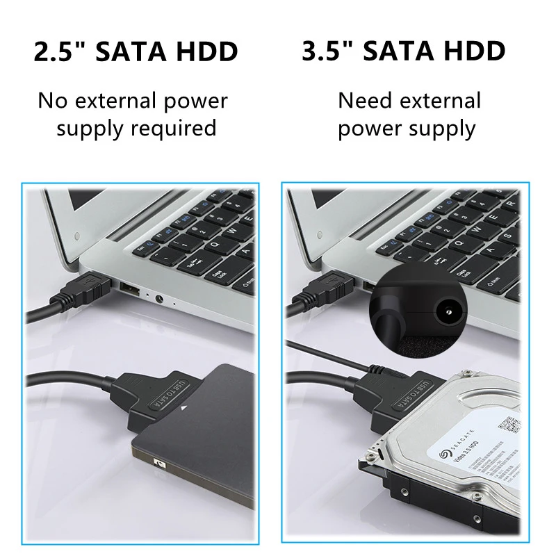 Adaptateur USB 3.0 vers SMiCable SATA III, convertisseur pour disque dur externe 3.5/2.5 pouces SSD