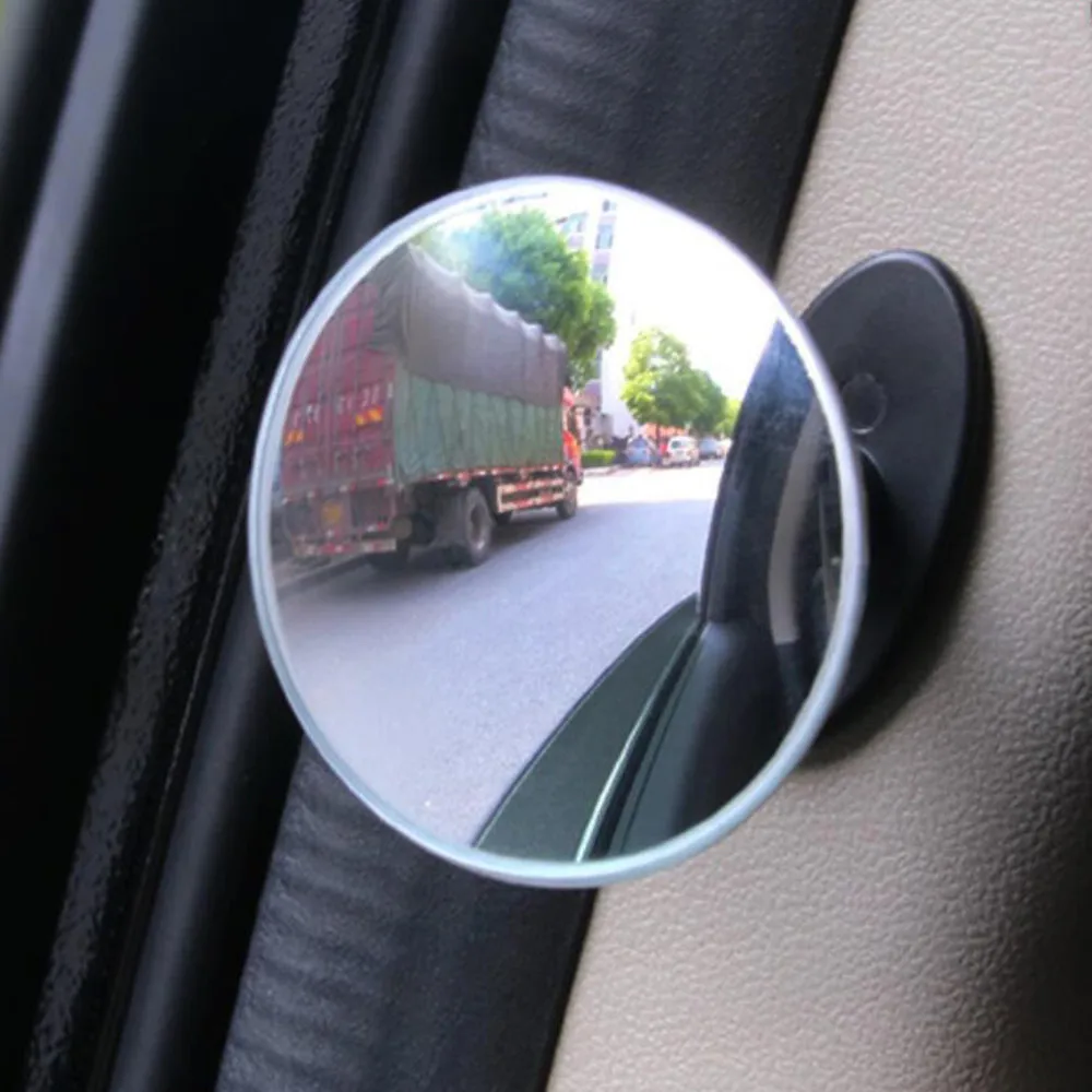 One Pieces Car Rear View Small Round Mirror Glass Door Side Assisted Reversing Large Field Of View Without Border Multipurpose