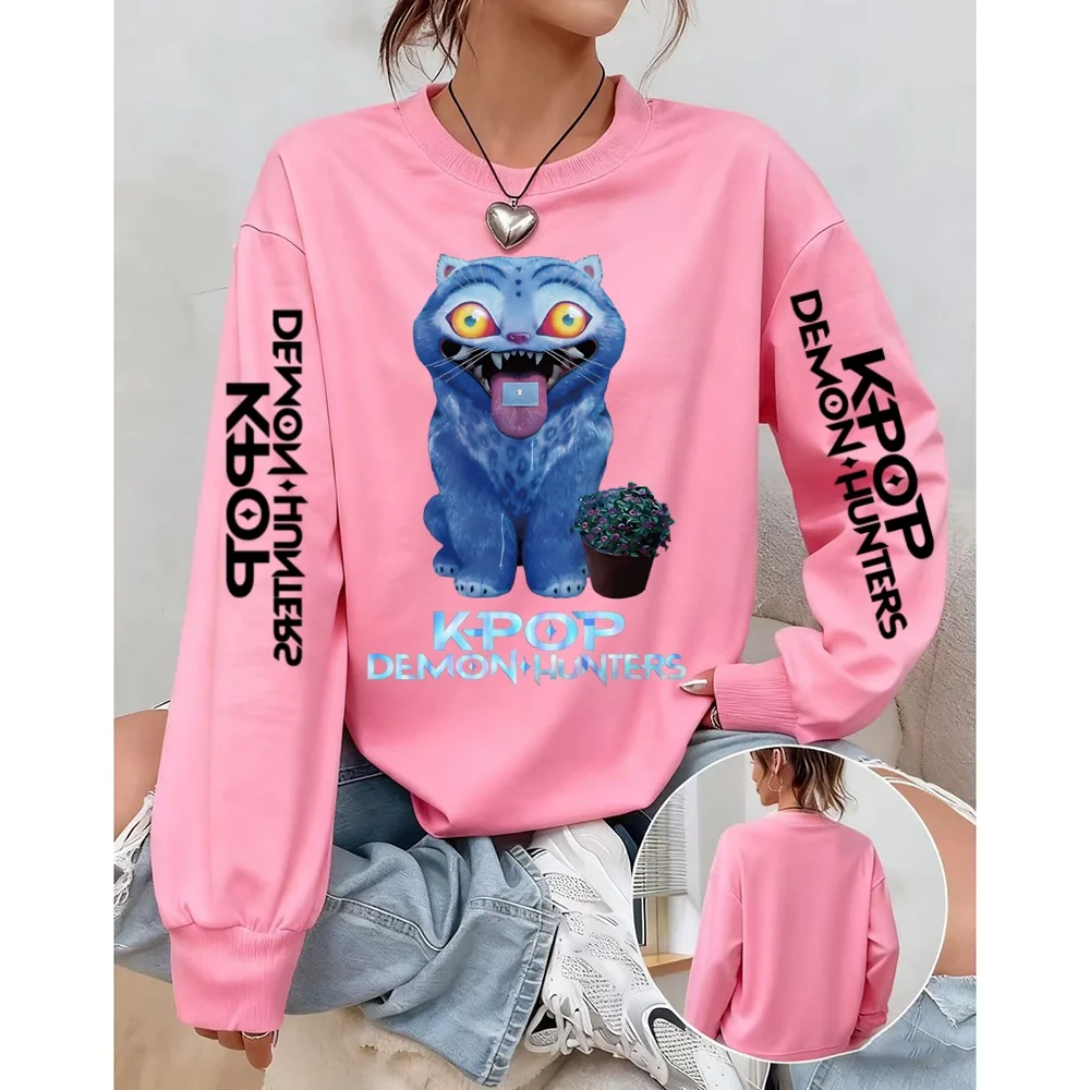 سويت شيرت Kpop Demon Hunter الكلاسيكي للرجال والنساء بقلنسوة K Pop Demon Hunters Fashion Graphic كاجوال بقلنسوة #6