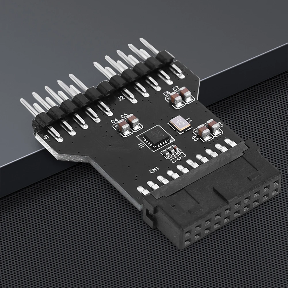 

USB 3.0 19PIN к USB 2.0 9-контактный интерфейс карты расширения износостойкий адаптер преобразования для измерения скорости вентилятора водяного охлаждения