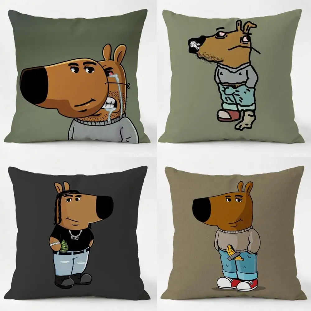 I'm Just A C-Chill Guy Cushion Cover Daily Washable Linen Pillowcase Soft  for Sofa Bed Home Room Decor