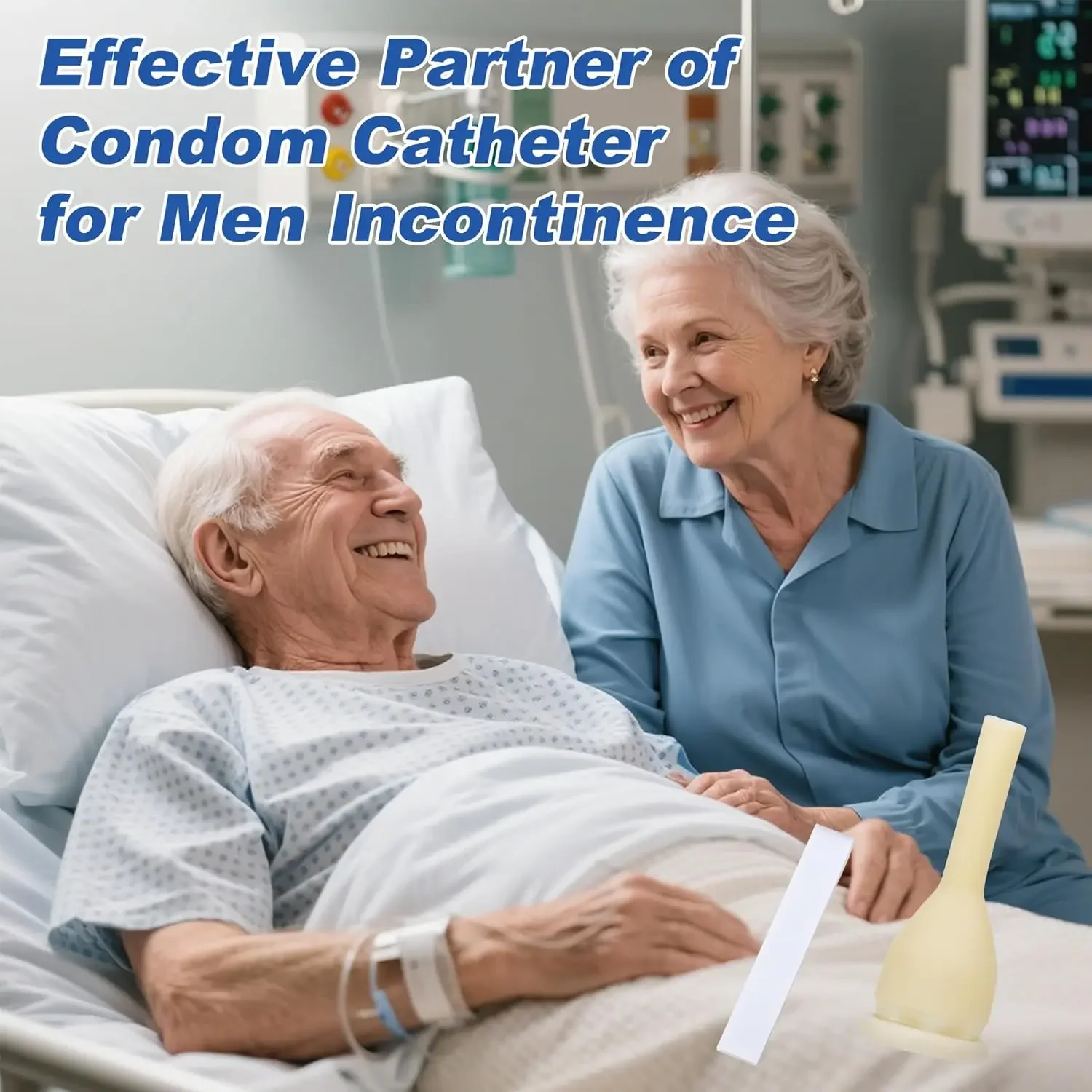 20 pieces latex condom catheters, suitable for male urinary incontinence patients, with adhesive tape, 4 sizes available. view 6