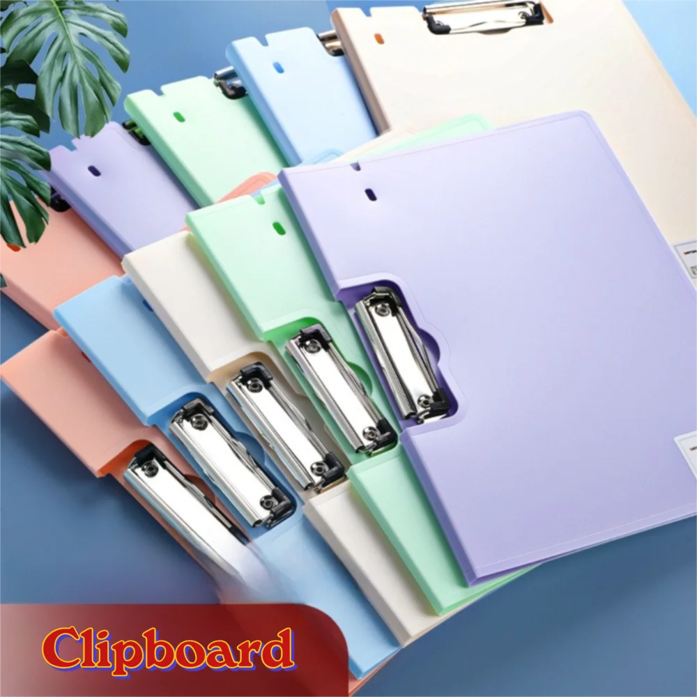 

Durable Large Capacity A4 Folder Multifunctional Clamp Clipboard with Cover Writing Pad Paper Storage