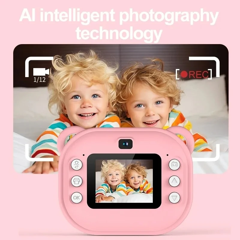 Fotocamera digitale per bambini stampa istantanea per bambini fotocamera con stampa termica fotocamera con stampa fotografica istantanea giocattoli