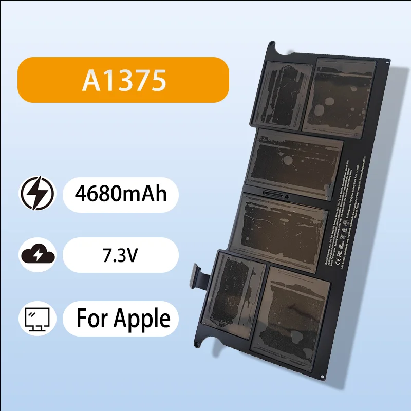 

Brand New Replacement Laptop Battery A1375 For Apple A1370 2010 Version Laptop 7.3V 4680mAh Rechargeable Li-ion Battery