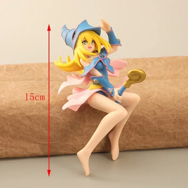 15cm Hot Anime Dark Magician Girl Mana with Winged Kuriboh Sexy Girls PVC Action Figure Collection Model Toys Gift for Kids