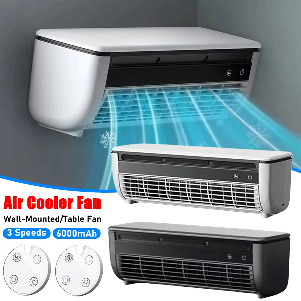 Wall Mounted Air Conditioning Fan Portable Air Conditioner Fan 3 Speed Adjustable Cooling Electric Fan for Home Kitchen Bedroom