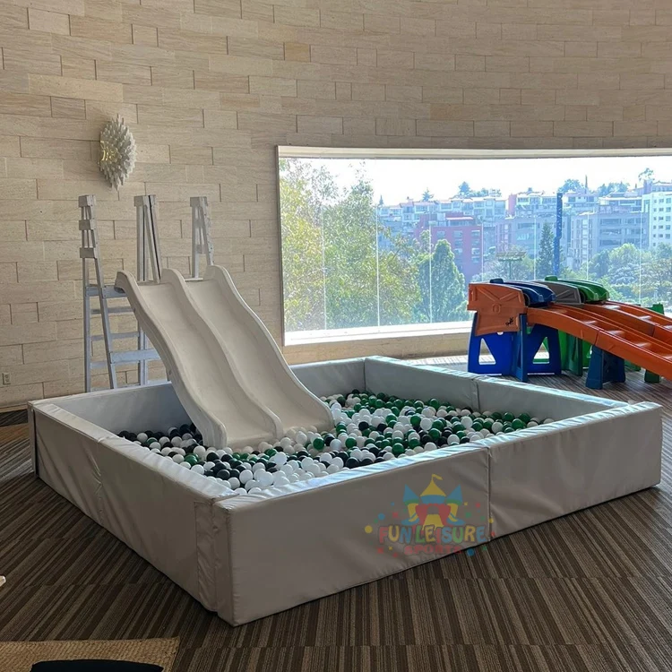 

Украшение для вечеринки в помещении Piscina De Pelotas Ocean, красочное мягкое игровое оборудование, двухсторонний слайд-шаровой бассейн