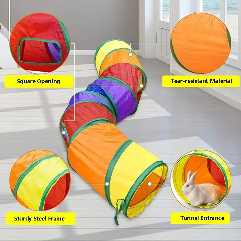 Interactive S-shaped Cat Tunnel Burrowing Passageway ToysCat Tents Sleeping Bags Kitten Self High Boredom Relief Supplies