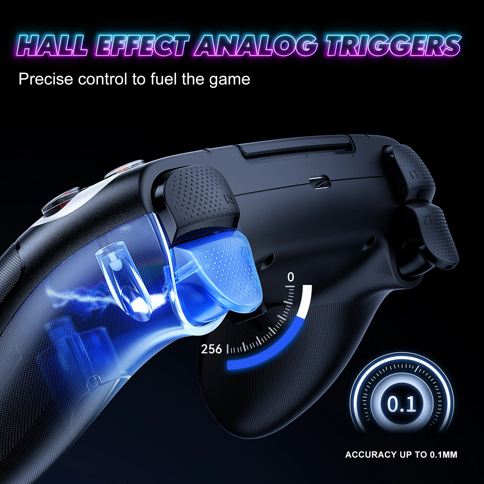 Controller wireless Ps5 per console da gioco PS5 con grilletto Hall Turbo Touchpad, funzione cuffie con vibrazione Gamepad Bluetooth