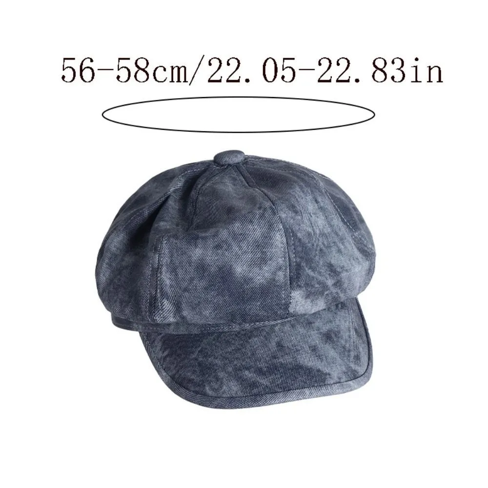 Berretto in pelle PU stile britannico moda autunno inverno berretto da donna marrone nero berretto ottagonale berretto da artista casual da donna