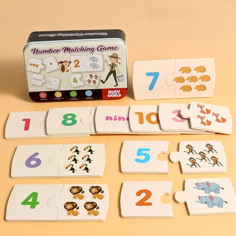 لغز تحلل أرقام الأطفال – لعبة الرياضيات المستوحاة من مونتيسوري للإضافة والطرح وصناديق الأرقام لممارسة هدية عيد الميلاد