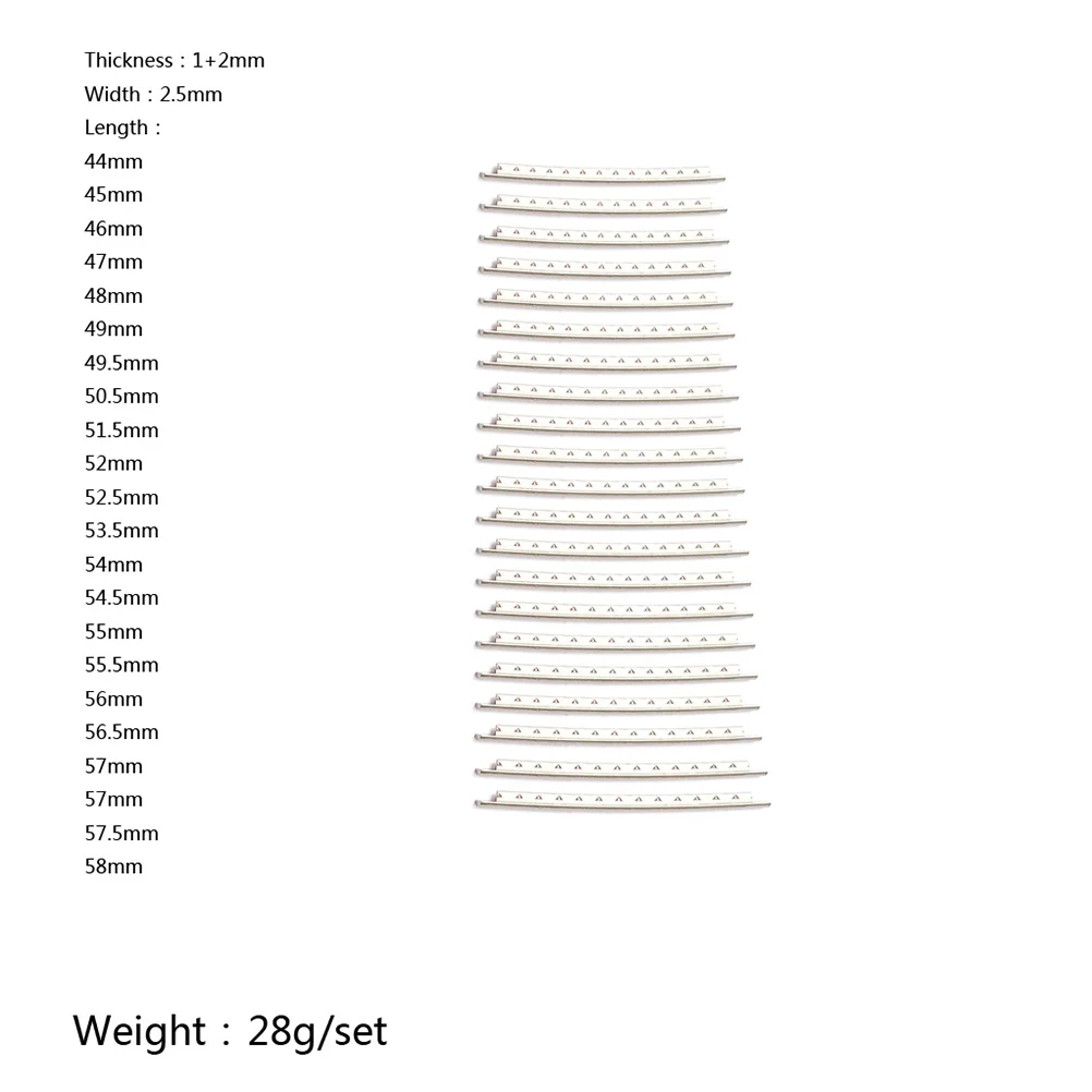 

22pcs 2.4Mm Wide 22 Fret Copper Nickel Alloy Guitar Fret Wire For Electric Bass Cupronickel Manganese Iron Zinc Aluminum