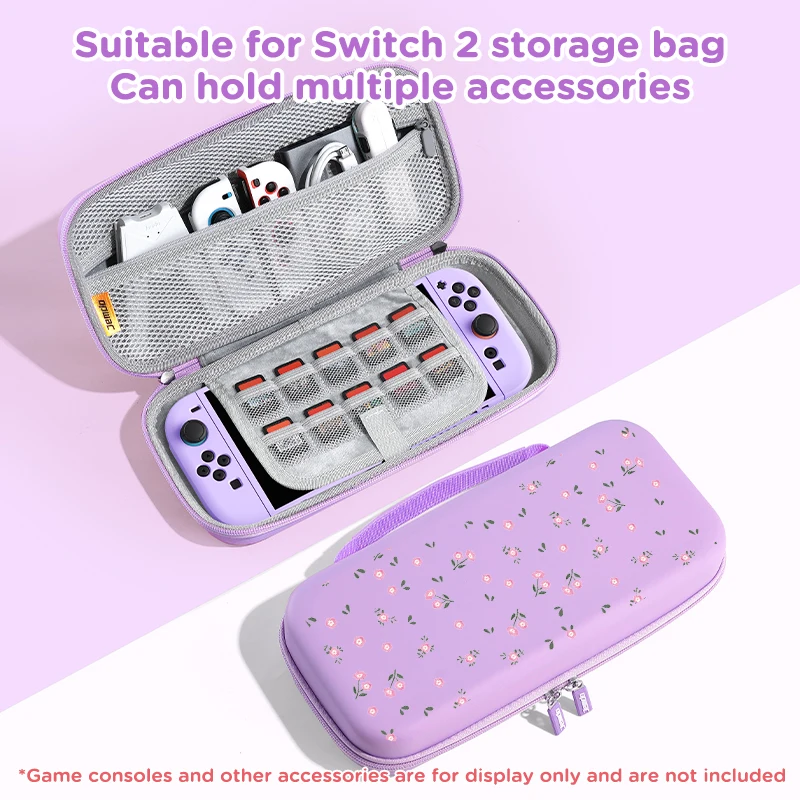 Multifunctionele opbergtas voor Switch2, kan worden gebruikt met een koffer, kan opbergen met 10 gamekaarten, meerdere kleuren beschikbaar