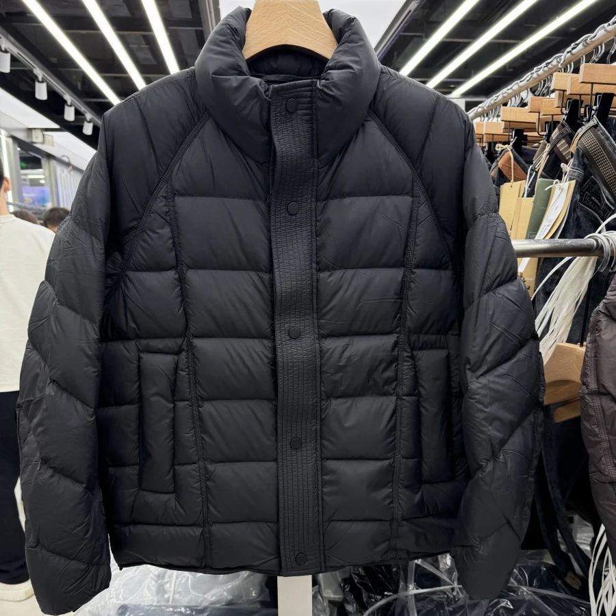 

Men's Winter High Fill Power 90 White Duck down Jacket Lightweight Warm Versatile Windproof Stand Collar down Coat