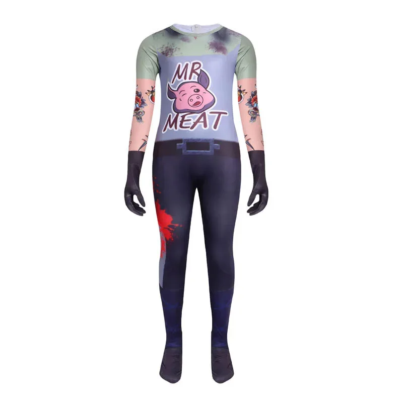 Новинка 2024 года, костюм на Хэллоуин, ужасный ледяной крик, одежда для выступлений, комбинезон для девочек и мальчиков, одежда Mr MeatBear House 002