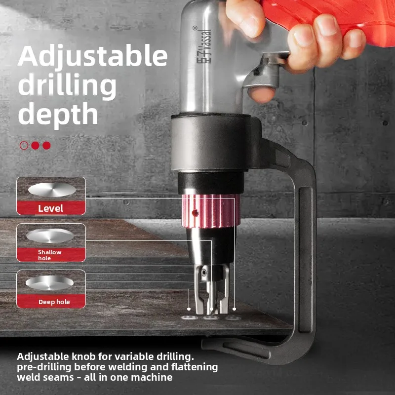 Pneumatic Spot Welding Drill for Car Body Sheet Metal, Spot Welding Drill for Removing Welds, Positioning Drill for Drilling and Cutting, Repair Welding Drill