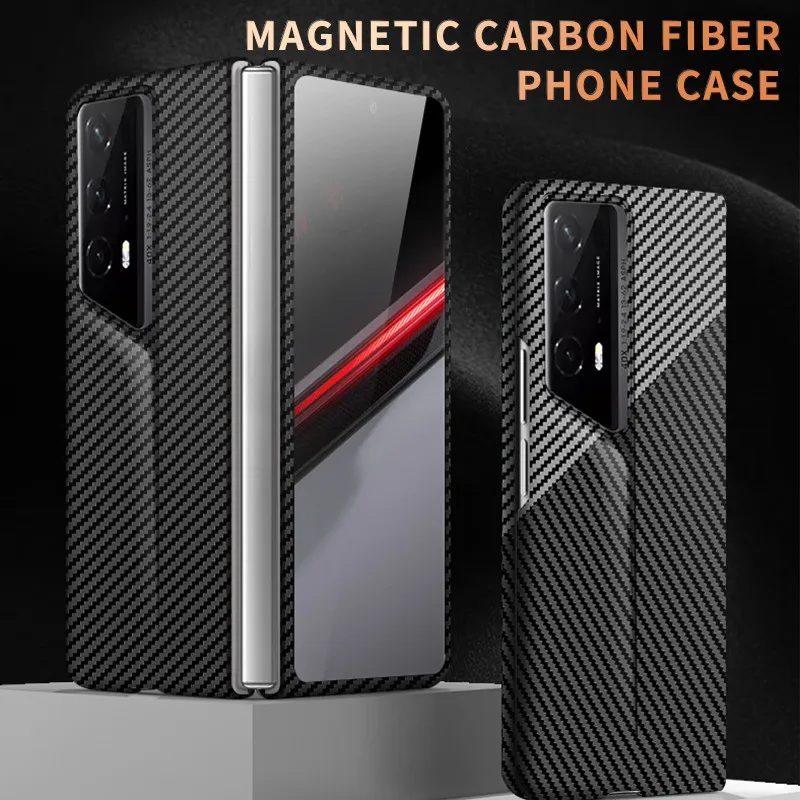Carbon Fiber PC Case For Honor Magic V2 RSR Porsche Design V2 Full Cover Anti Fingerprint Heat Dissipation Camera Protector Case